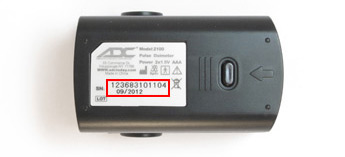 Serial Number shown on the back of a pulse oximeter.