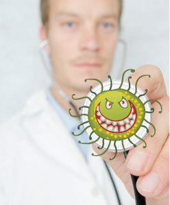 Bacteria and viruses may find stethoscope chestpieces an easy way to jump from one patient to another.