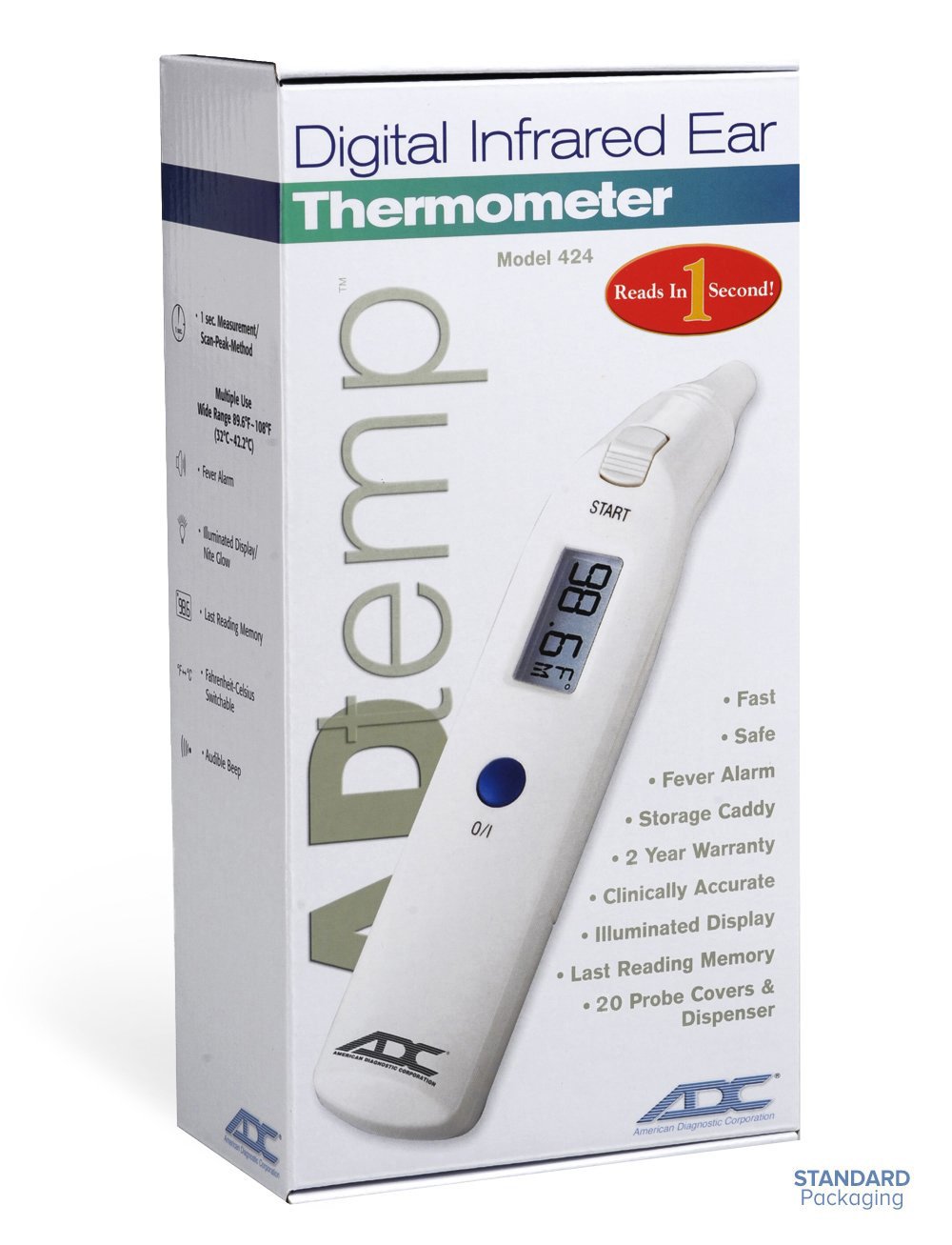 ADC Adtemp Tympanic IR Digital Thermometer ADC Adtemp Tympanic IR Digital Thermometer