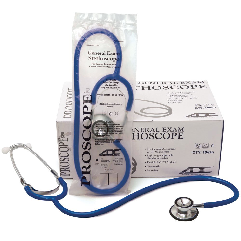 ADC Proscope 660 Adult Lightweight General-Exam Stethoscope, 31.5 Length,  Navy