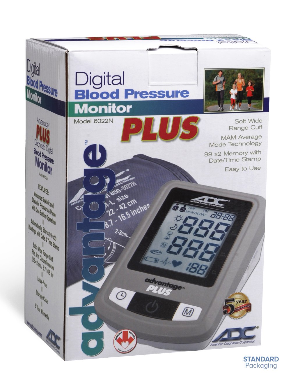 ADC Advantage Plus 6022 Automatic Blood Pressure Monitor — Mountainside  Medical Equipment